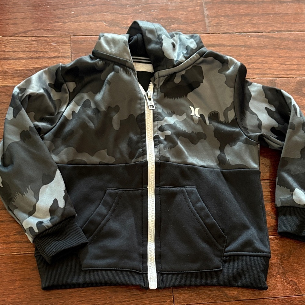 Hurley Kids Camouflage Hoodie - Black and Gray